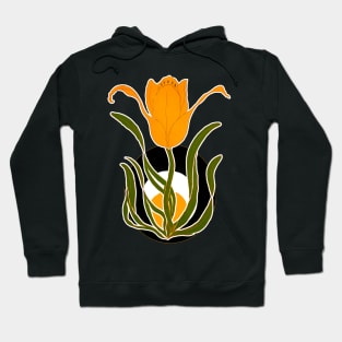 Yellow flower in art nouveau Hoodie